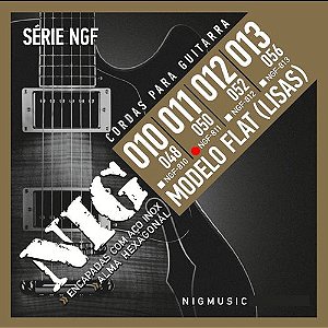 Jogo de Cordas Para Guitarra Nig Flat 011 050 NGF811 (Lisas)