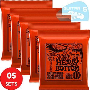 Encordoamento 010-052 Ernie Ball P02915, para Guitarra, Skinny Top Heavy  Bottom SlinkyM-Steel