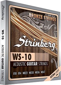 Jogo De Cordas Para Violão Aço (Folk) 010 047 Strinberg WS10 Extra Light - Bronze Strings