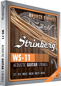 Jogo De Cordas Para Violão Aço (Folk) 011 048 Strinberg WS11 Light - Bronze Strings