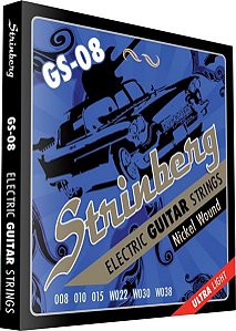 Jogo De Cordas Para Guitarra 08 038 Strinberg GS08 Super Extra Light (Nickel Wound)