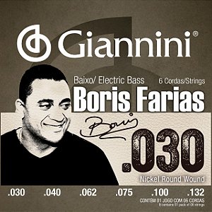 Encordoamento Giannini Baixo 6 Cordas 030 132 Boris Farias Signature SSBNBF6