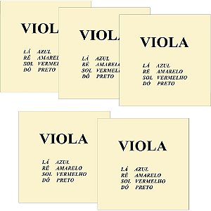 Encordoamento Para Viola De Arco 4/4 Mauro Calixto Qualidade Premium MCVA - Kit Com 5 Unidades