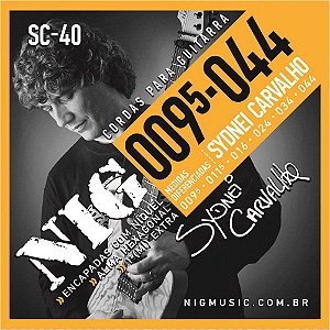 Jogo De Cordas Nig Guitarra 09,5 044 Sidnei Carvalho Signature SC40 (Medidas Diferenciadas)
