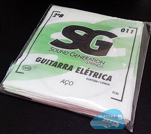 Corda Avulsa Guitarra 2ª Segunda Si 011 SG Strings 5140 - Kit Com 12 Unidades