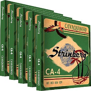 Encordoamento Cavaquinho Strinberg Tensão Pesada CA4 - Kit Com 5 Unidades