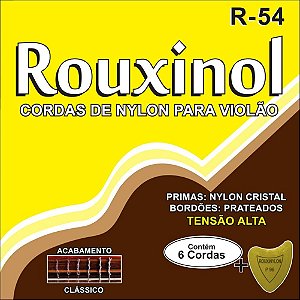 Jogo De Cordas Para Violão Nylon Tensão Pesada Rouxinol R54 (Sem Bolinha)