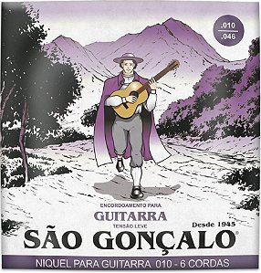 Jogo de Cordas Para Guitarra 010 046 São Gonçalo IZ11027 (Tensão Leve)