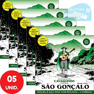 Encordoamento Para Cavaquinho São Gonçalo 011 Tensão Média IZ131 - Kit Com 5 Unidades