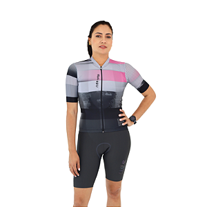 Jersey Spring Aero Cinza e Rosa - Feminina