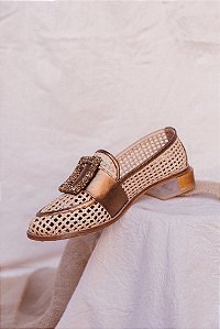 Loafer Ráfia Bronze