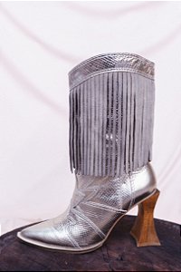 Bota Píton Prata Antique