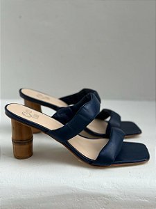 Tamanco Bambu Azul Marinho