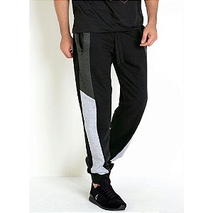 Calça Preta com Recortes Laterais