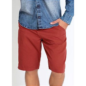 Bermuda Ferrugem com Bolsos Funcionais