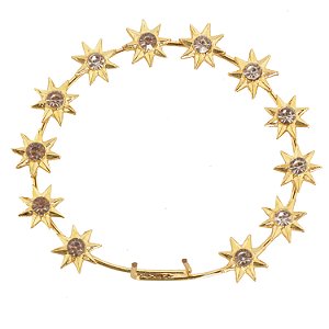 Auréola com Estrelas Folheada para Imagem 30cm-40cm | 6,5cm