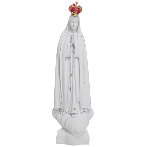 Imagem Nossa Senhora de Fátima 65cm c/ Coroa | Pó de Mármore