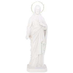 Imagem Sagrado Coração de Jesus 82cm - Pó de Mármore