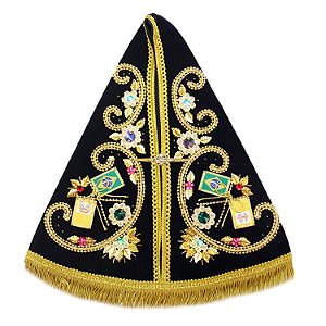 Manto Nossa Senhora Aparecida 35cm Luxo Com Broche Oficial