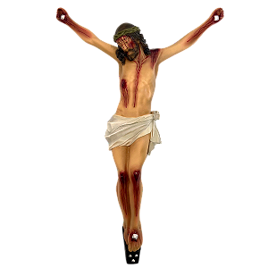 Corpo De Cristo Crucificado 30cm (Para Cruz De 60cm) + INRI