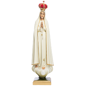 Imagem Nossa Senhora de Fátima 120cm c/ Olhos de Vidro e Coroa Folheada | Resina