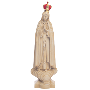 Imagem Nossa Senhora De Fátima 25cm Resina C/ Coroa | Marfim