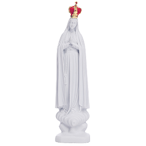 Imagem Nossa Senhora De Fátima 28cm C/ Coroa | Pó de Mármore