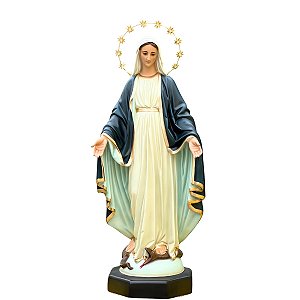 Imagem Nossa Senhora das Graças 82cm C/ Olhos de Vidro | Resina