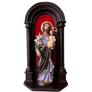 Suporte Nicho C/ São José Mesa e Parede 45cm Resina