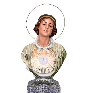 Imagem Busto São Tarcísio 68cm C/ Olhos de Vidro Aro Folheado | Resina