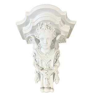 Suporte P/ Imagem Peanha Anjo 48cm Parede Área Externa Pó de Mármore