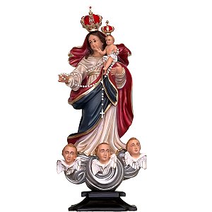 Imagem Nossa Senhora do Rosário 70cm C/ Olhos de Vidro Coroa Folheada Resina
