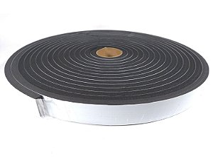 Fita Vedação Espuma EPDM Preto Adesivo 1 Lado - 10mm x 30mm x 10m