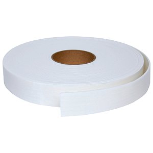 Fita de Vedação em EVA Branco Adesivado 1 Lado 02mm x 25mm x 10m