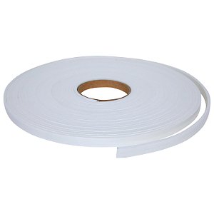 Fita de Vedação em EVA Branco Adesivado 1 Lado 03mm x 08mm x 10m