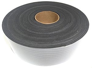 Fita de Vedação em EVA Preto Com Adesivo 1 lado 2mm x 50mm x 10m