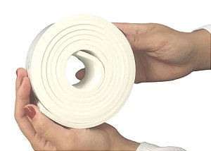 Fita Vedação Eva Branco Adesivado 1 Lado 5mm X 50mm X 2mts