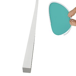 Fita Eva Branco Autocolante 2cm X Larg 2cm X 1m