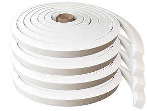Fita Eva Branco Autocolante 1 Lado 20mm X Larg 20mm X 20 Mts