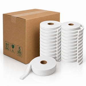 Fita Eva Branco Autocolante 1 Lado 15mm X Larg 2cm X 250 Mts