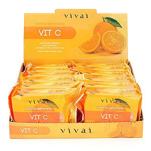 DSP 12un Lenço De Limpeza Facial Vitamina C Vivai - 5057.1.1