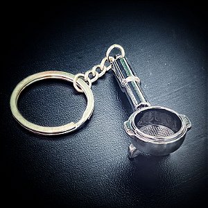 Chaveiro - Porta Filtro com bicos de extração - Prata