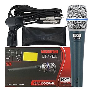 Microfone Dinâmico De Metal 3 Peças MXT BTM-57A