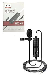 Microfone De Lapela Condensador Omnidirecional MXT MX-M1