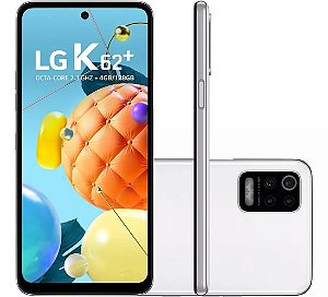 Celular Smartphone LG K62+ 128GB de Memória e 4GB Branco