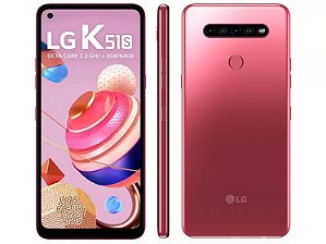 Celular Smartphone LG K51S 64GB Vermelho 4G Octa-Core 3GB RAM 6,55”