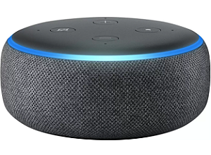 Echo Dot Smart Speaker Com Alexa Preta