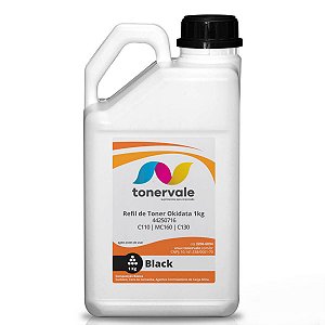 Toner Refil Okidata C130 44250716 Black - C110 MC160 de 1kg