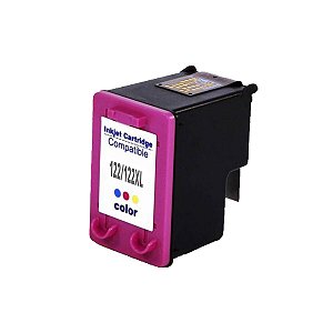 Cartucho HP 122 122XL CH564HB Colorido - Impressoras HP 1510 2540 3510 4639 1000 j110a 2548 Compatível 12ml