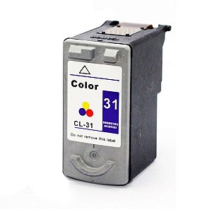Cartucho Jato de Tinta Canon CL 31 Tricolor - Canon IP1800 IP1900 IP2500 IP2600 Compatível 11m